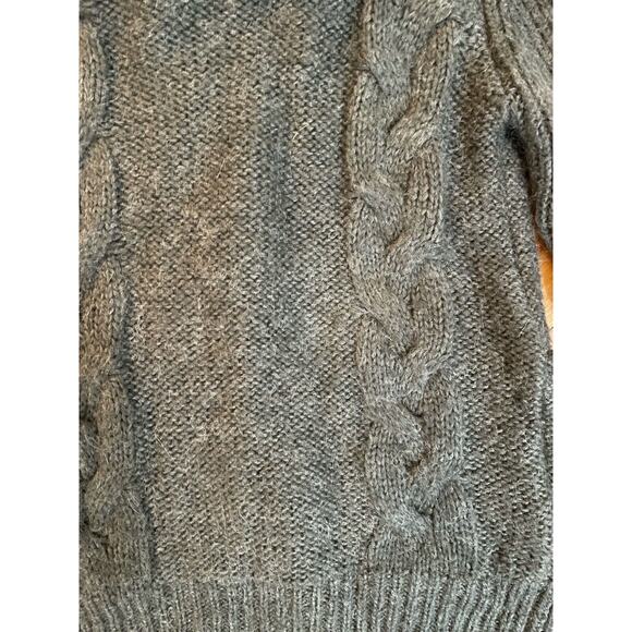 Gap Kids Cardigan Sweater Girls Small 6-7 Gray Wool Button Front Cable Knit - Picture 6 of 6